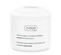 Ziaja Pro Soothing Face Mask with Pink Clay 200ml - Reduces Redness, Calms Sensitivity & Restores Skin Comfort