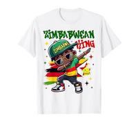 Ziambabwean King Dabbing Zimbabwe Flag Pride for Kids T-Shirt