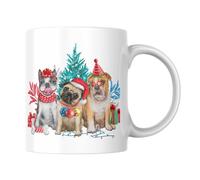 ZianLuxe Mug | Christmas Mug - Gift - Festive Coffee Cup with Santa Design, Car Lovers, Pet Lovers | Present Idea - 11OZ - Ceramic Mug (Xmas 3)