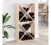Ziaphsol 2 Wine Rack Solid Pine Wood Natural 62 x 25 x 62 cm Rectangular Wine Rack for Bottles, Bar Cabinet, Living Room and Kitchen, Storage Space