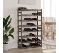 Ziaphsol 56 Bottle Wine Rack Solid Pine Wood Grey 8 Shelves 72 x 25 x 118 cm Standing Space Saving for Kitchen, Basement, Bar and Dining Room