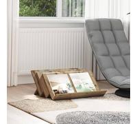 Ziaphsol Artisan Magazine Rack Oak Wood Material 65 x 53 x 28.5 cm with 3 Board Compartments for Living Room Office Organiser