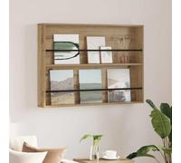 Ziaphsol Artisan Oak Wall Mounted Magazine Rack Made of Wood Material 100 x 12 x 70 cm with 1 Compartment, Space-Saving for Living Room, Office and Order