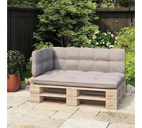 Ziaphsol Backrest for Pallet Sofa, White, 110 cm, Iron with Powder Coating, Garden Furniture Accessories for Balcony, Patio, Weatherproof with Bracket, Mounting and Connector