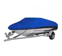 Ziaphsol Boat Tarpaulin, Blue, 660 x 235 x 40 cm, Oxford Fabric with PU Coating, Boat Locking for V-Hull, 4 Buckle Straps, Storage Bag, Protection for Storage, Trailer, Port