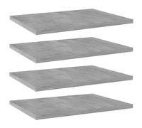 Ziaphsol Bookcase Boards Set of 4 Concrete Grey, Wood Material 40 x 30 x 1.5 cm Shelf Panels for Shelf System, Wall Mounting, Storage Space for Books, Files, Order in the Office or Cellar
