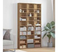 Ziaphsol CD Shelf Artisan Oak Wood Material 101 x 23 x 177.5 cm with 30 Shelves Space Saving for Living Room, Home Cinema, Gaming, TV and Storage in Modern Style