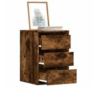Ziaphsol Chest of Drawers Smoked Oak Wood Material 40 x 41 x 58 cm, 3 Drawers Sideboard with Storage Space for Bedroom Living Room Hallway Order