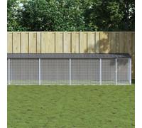 Ziaphsol Chicken Cage with Roof, Anthracite, 1003 x 98 x 90 cm, Galvanised Steel, Outdoor Enclosure for Small Animal Cage, Rabbit Hutch, Guinea Pig Home, Garden, Outdoor, Protection and Retreat
