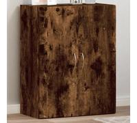 Ziaphsol Filing Cabinet Smoked Oak Wood Material 60 x 32 x 77.5 cm, 2 Doors, Lockable with Lock, for Office, Home Office, Organiser for Folders, Documents