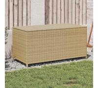 Ziaphsol Garden Chest Beige 190L Poly Rattan Storage Box for Patio Balcony Outdoor Chest with Weatherproof Water Bag Gas Spring Lockable Storage Space for Order