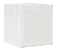 Ziaphsol Garden Storage Box Polypropylene White 55 x 53 x 57 cm for Cushion Tool Accessories Outdoor Patio Balcony Organiser with Deck Box and Storage Space