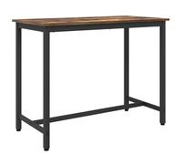 Ziaphsol Height Adjustable Wooden Table in Smoked Oak 100 x 50 x 76.5 cm, Steel Frame for Desk and Home Office, Dining Table or Side Table