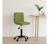 Ziaphsol Light Green Velvet Office Chair Swivel and Height Adjustable with Wheels 40 x 47 x 76-87.5 cm for Home Office, Study, Gaming PC and Comfortable Sitting