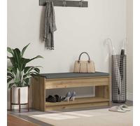 Ziaphsol Modern Hallway Bench Made of Wood Artisan Oak 103 x 38 x 45 cm with Padded Cushion Storage Space for Hallway Hallway Shoe Bench Wardrobe Bench