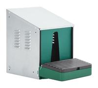 Ziaphsol Nestomatic Roll Nesting Box for Poultry Made of Galvanised Sheet Metal and ABS Plastic, 49 x 31 x 42 cm, with PE Nesting Mat, Collection Tray and Curtains for Protected Egg Tray
