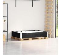 Ziaphsol Pallet Top Frame, Black, 120 x 80 cm, Solid Pine Wood, Stackable Transport Frame with Galvanised Hinges for Warehouse Logistics and Shipping