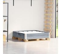 Ziaphsol Pallet Top Frame Grey Made of Solid Pine Wood, 100 x 100 cm, Stackable, Foldable with Galvanised Metal Corners, for Warehouse Logistics, Material Transport and Raised Bed