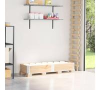 Ziaphsol Pallet top frame made of solid pine wood, 150 x 50 cm, stackable, foldable for transport, storage logistics, with galvanised metal corners, securing on the loading area