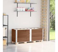 Ziaphsol Pallet Top Frame, Pack of 3, Brown, 150 x 50 cm, Solid Pine Wood, Stackable, Foldable with Galvanised Hinges for Warehouse Logistics, Shipping and Flexible Storage