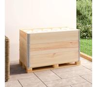 Ziaphsol Pallet Top Frame Set Made of Solid Pine Wood, 3 Pieces, 50 x 100 cm, Stackable with Galvanised Metal Corners, Foldable for Warehouse Logistics, Shipping and Raised Bed