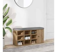 Ziaphsol Shoe Bench Artisan Oak with Padded Cushion, 102 x 32 x 50 cm, Wood Composite, Storage Space for Shoes, Storage Bench for Hallway, Hallway, Living Room and Entrance Area
