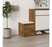 Ziaphsol Smoked Oak Drawer Box Made of Wood 40.5 x 40 x 40 cm with Storage Space, Drawer, Storage for Tidy in the Bedroom, Living Room, Hallway and Office