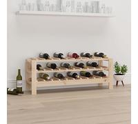 Ziaphsol Solid Pine Wine Rack 109.5 x 30 x 42 cm for 30 Bottles, Slim Standing with Wall Mount, Space Saving Storage for Kitchen, Dining Room, Living Room, Basement