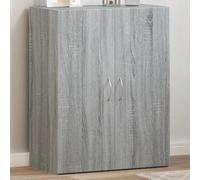 Ziaphsol Sonoma Filing Cabinet Grey Made of Wood Material 60 x 32 x 77.5 cm, Office Cabinet with 2 Doors and Shelf, Storage for Folders, Documents and Archiving in the Home Office