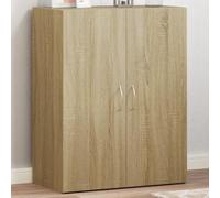 Ziaphsol Sonoma Oak Filing Cabinet 60 x 32 x 77.5 cm with 2 Double Doors, Storage Space for Folders and Documents in the Office, Lockable for Order and Data Protection