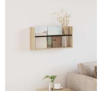 Ziaphsol Sonoma Oak Wall Mounted Magazine Rack 60 x 12 x 30 cm Magazine Stand for Brochure Order in the Living Room Office