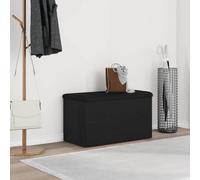 Ziaphsol Storage Bench with Storage Space Bench Black Oak Look Made of Wood Material 82 x 42 x 45 cm for Hallway Hallway Bedroom Living Room with Lid and High Load Capacity