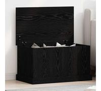 Ziaphsol Storage Box Black Oak Look 70 x 40 x 38 cm Wood Material Chest with Lid Lots of Storage Space for Bedroom Living Room Hallway Folder
