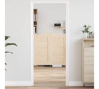 Ziaphsol Swing Doors Natural 80 x 40 cm Solid Pine Wood Front Door Front Door Side Door Leaf Sill Frame Lock Handle Fitting Insulation Security Burglary Protection Weatherproof