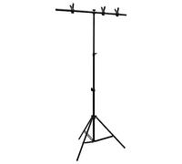 Ziaphsol T Black Metal Backdrop Stand Adjustable 70-200cm 91x60cm with Crossbar Clips Carry Bag for Photo Studio Video Portrait