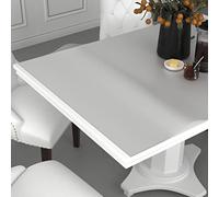 Ziaphsol Table Film Matt 90 x 90 cm PVC 1.6 mm Square as Table Protector for Dining Room Office Patio to Protect Table Top and Floor