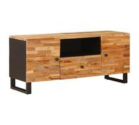 Ziaphsol TV Lowboard Solid Mango Wood Brown with 105 x 33 x 46 cm Shelf, Storage Space for Living Room, Home Cinema and Media Console for TV, Receiver and DVD