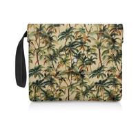 ZIATUBLES Book Sleeve for Book Lovers Books Protector Covers Tropical Palm Tree Print Button Closure Paperback Book Pouch 30x24 CM Large Capacity Carrying Case
