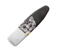 ZIATUBLES Ironing Board Cover Daisy Cat Grey Print Heat Resistant Iron Padding Covers with Hook and Loop Fastener Straps Home Accessories for Laundry Clothing Shop, S