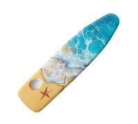 ZIATUBLES Ironing Board Cover with Hook and Loop Fastener Straps Beach Sea Shell Starfish Print Heat Ressiatant Polyester Iron Padding Covers for Laundry Clothing Shop Home Accessories, M