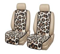 ZIATUBLES Leopard Car Front Seat Covers Easy to Install