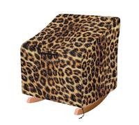 ZIATUBLES Patio Chair Cover for Lounge Deep Seat Chair Amber Leopard Print Waterproof Rocking Chairs Protector Cover for Outdoor Lawn Furniture, 96x96x92 CM