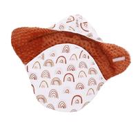 ZiaWorld Baby Car Seat Blanket 85x62 cm Reversible Wrap Swaddle Blanket for Newborn Babies, Plush Soft Double-Sided Cotton, Universal Fit for Car Seat, Pushchair, Buggy, Pram (Orange Rainbow)