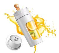 ZiaWorld Portable Blender, 600ml, Leakproof Lid, Powerful Cordless Mini Personal Blender, BPA Free, Rechargeable, Travel Mixer for Smoothies, Protein Shakes, Blends Ice & Frozen Fruit, White