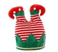 ZiaWorld Singing and Dancing Santa Hat for Kids, Light Up Funny Plush Rocking Musical Christmas Hat, Christmas Gifts for Children, New Year, Party Supplies (Style 3)