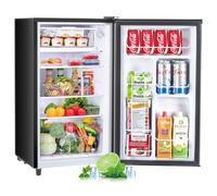 Zibbizo Upgraded Mini Fridge for Bedroom, Office, 1.3 Cubic Meters Small Fridge Freezer for Bedroom, Office, Adjustable Compact Thermostat with Single Door,