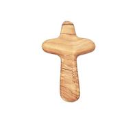 Zibeem 10 CM Olive Wood Holding C-ross Hand Held Olive Wood Clinging C-ross Pocket C-rosses Comfort Holding Small Wooden Prayer C-rosses Hand Held Palm Size Christian