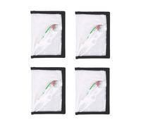 Zibeem 4 Pack Fishing Lure Wraps - Durable Clear PVC Lure Covers For Rod, Hook Protectors Bait Storage Bags Easily See Lures Keeps Children, Pets And Fishermen Safe From Hook