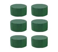 Zibeem 6x Round Cylinder Wet Foam For Floral | 4X8cm Round Floral Foam Brick | Flower Foam Block For Crafts | Green Wet & Dry Flower Foam For Fre-sh Flowers & Artificial Flower Arrangement