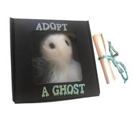 Zibeem Adopt A Ghost,New Super Cute Little Pocket Ghost With A Tiny Scroll,Halloween Felt Ghost Gift Box,Min i Plush Stuffed Ghost Doll,Ghost Ornament For Friends Family